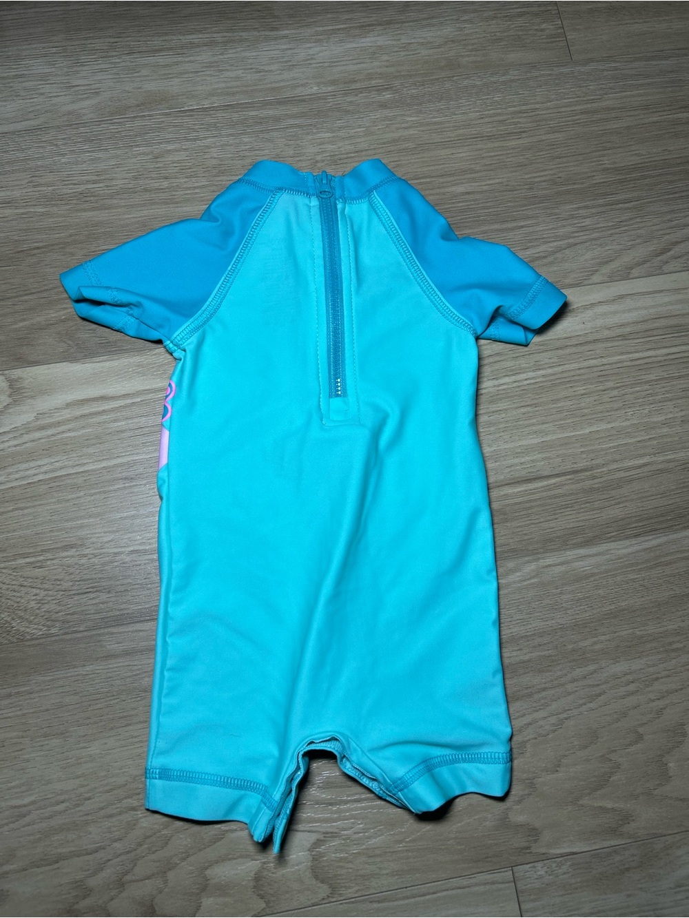 George Kids Turquoise One-Piece Swim Suit with Neon Fish - Picture 4 of 4